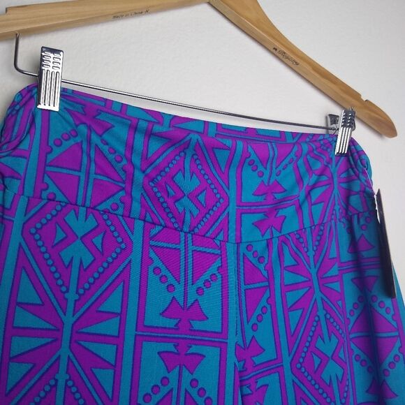 Jon & Anna Large Blueberry Palazzo Geometric Urban Cinched Ankle Pants - Picture 11 of 13